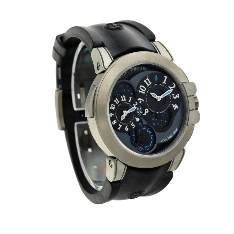 Harry Winston Ocean Dual Time 18K White Gold 2