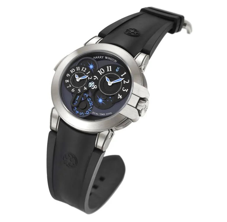 Harry Winston Ocean Dual Time 18K White Gold 4