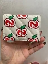 Gucci GG Marmont Apple Print Compact Wallet 4