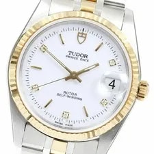 Tudor — Tudor 74033 Prince Date 5P Diamond YG Combination Automatic Date F/S — Watch — resale