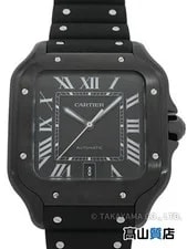 Cartier — Cartier Santos WSSA0039 / 4072 Stainless Steel Rubber 37mm Automatic #TW3244 — Watch — resale