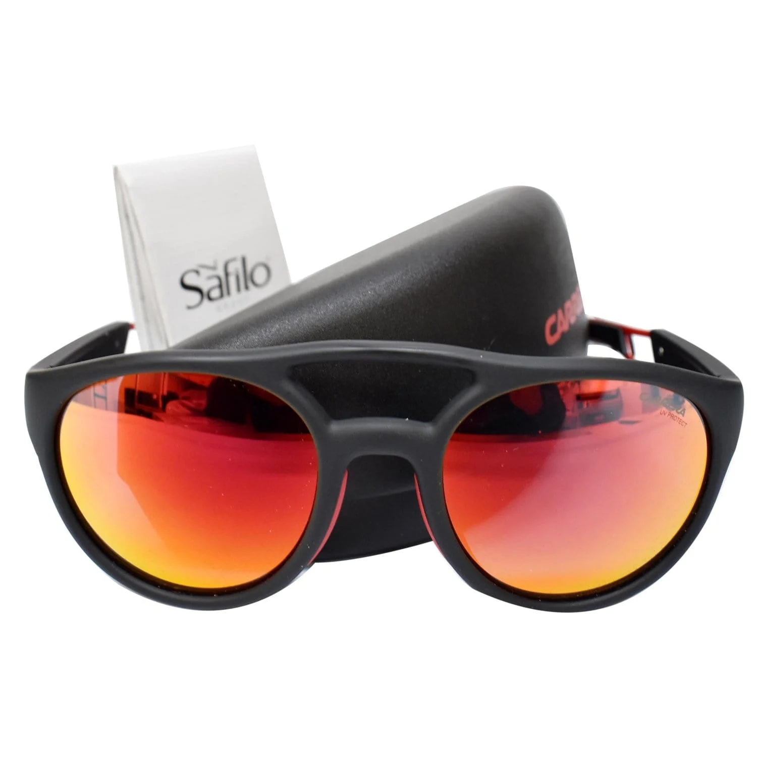 Carrera Round 4011/S BLX Sunglasses Red Mirrored Lens 2