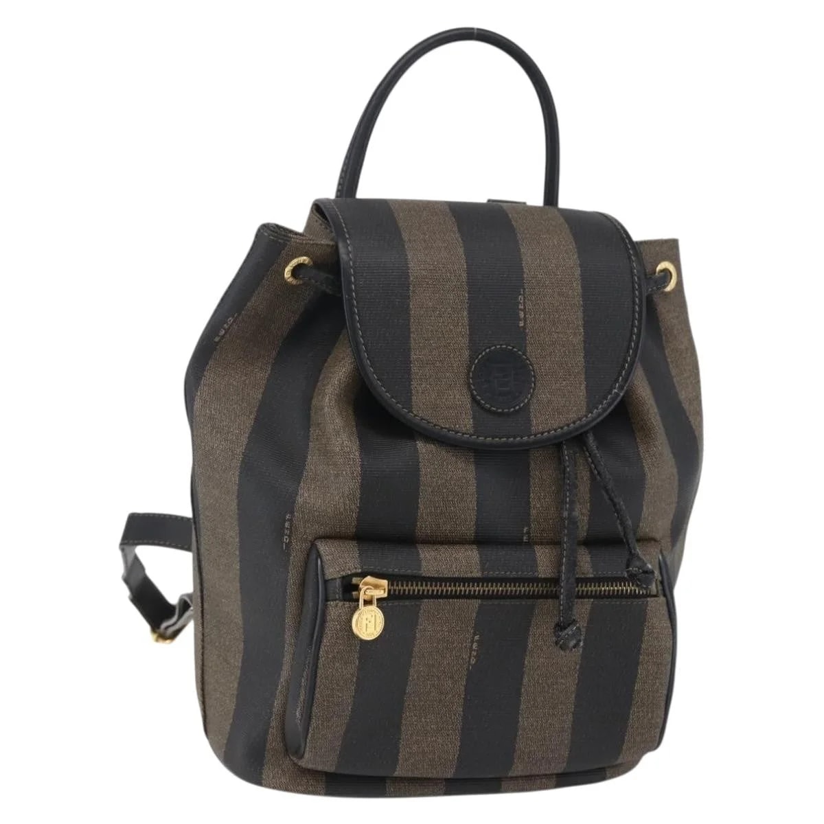 Fendi — Fendi Pequin Logo Backpack — Handbag — resale