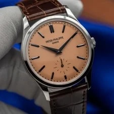 Patek Philippe — Patek Philippe Calatrava Salmon Dial Platinum 6196P - NEW — Watch — resale
