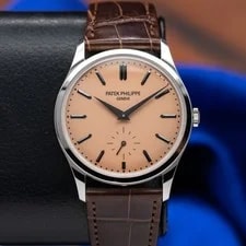 Patek Philippe Calatrava Salmon Dial Platinum 6196P - NEW 4