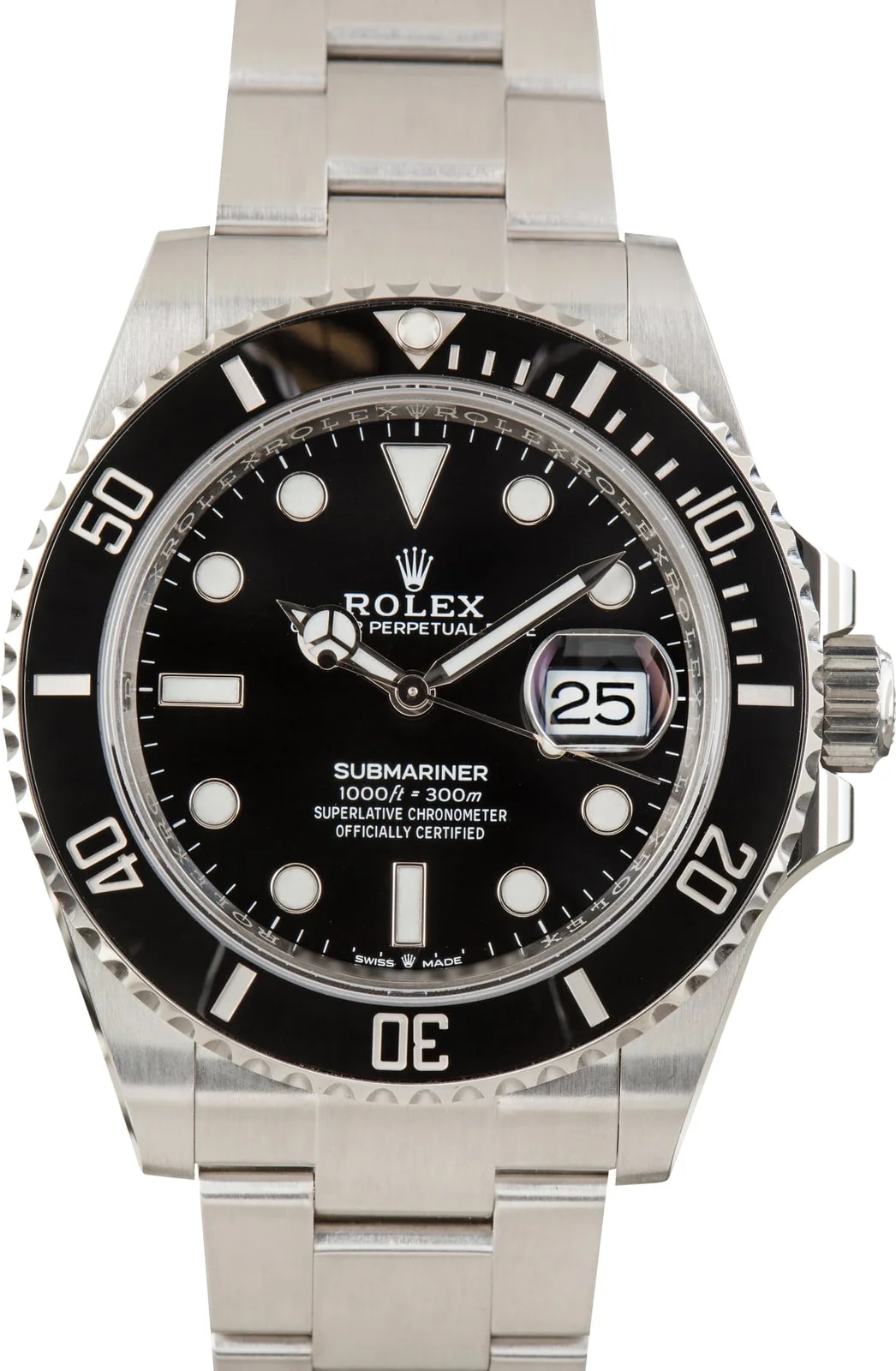 Rolex Submariner Black Chromalight Dial Ref 126610 Oyster Bracelet 2