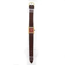 Cartier Must Tank SM Bordeaux 1975613 Gold 21mm Bordeaux Dial #TSW1454 2