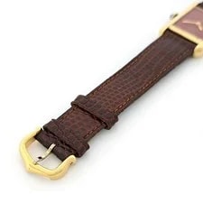 Cartier Must Tank SM Bordeaux 1975613 Gold 21mm Bordeaux Dial #TSW1454 3