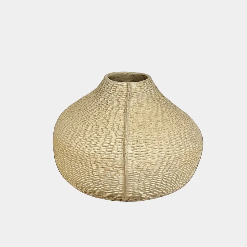 Artist — Sofi Ceramic Pleated Light Clay Vase — decorative_object — resale