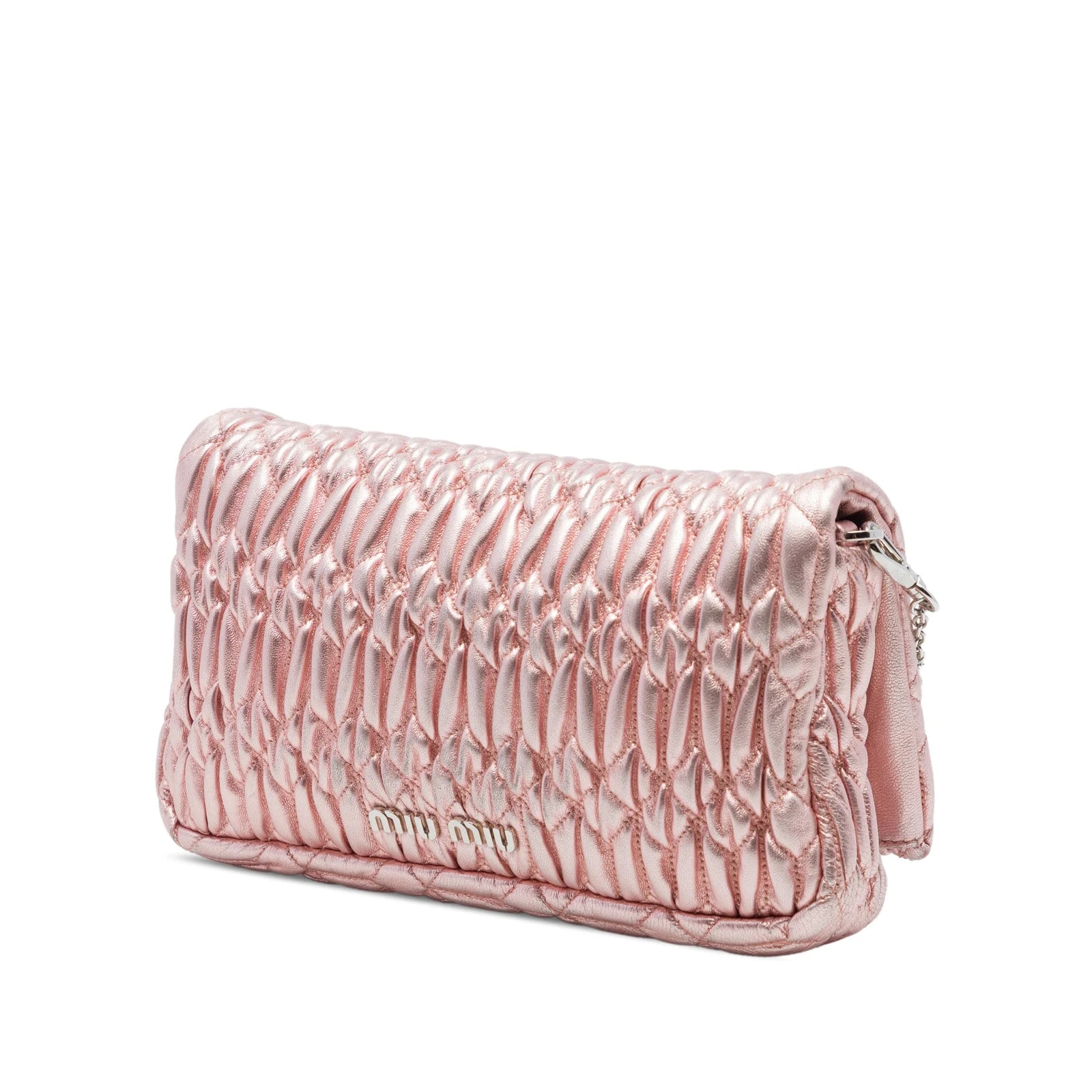 Matelasse Metallic Chain Satchel 2