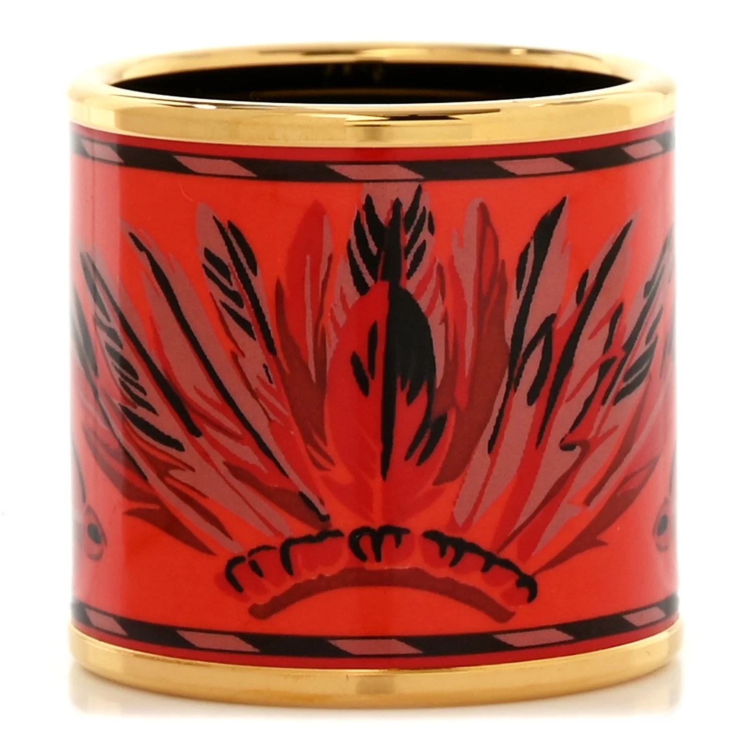 Hermès — Enamel Brazil Scarf Ring — Accessory — resale