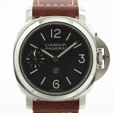 Panerai — Panerai Luminor Logo PAM01084 SS External SS X Leather Stem-winder Black Dial — Watch — resale