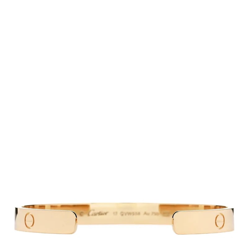 Cartier — 18K Yellow Gold Love Cuff 17 — Jewelry — resale