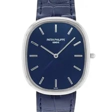 Patek Philippe — Patek Philippe Golden Ellipse 5738P-001 35x39mm Blue Index Patinum — Watch — resale