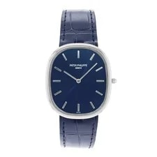 Patek Philippe Golden Ellipse 5738P-001 35x39mm Blue Index Patinum 2