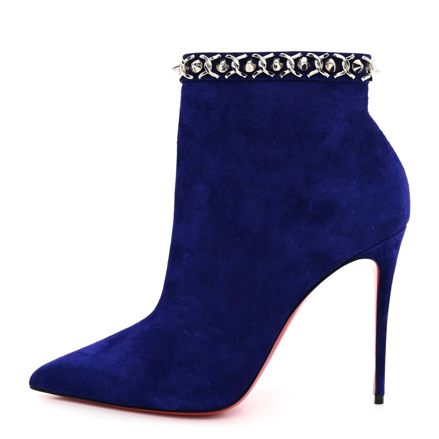 Christian Louboutin — Veau Booty Chain 100 Ankle 40.5 Night — Designer Shoe — resale