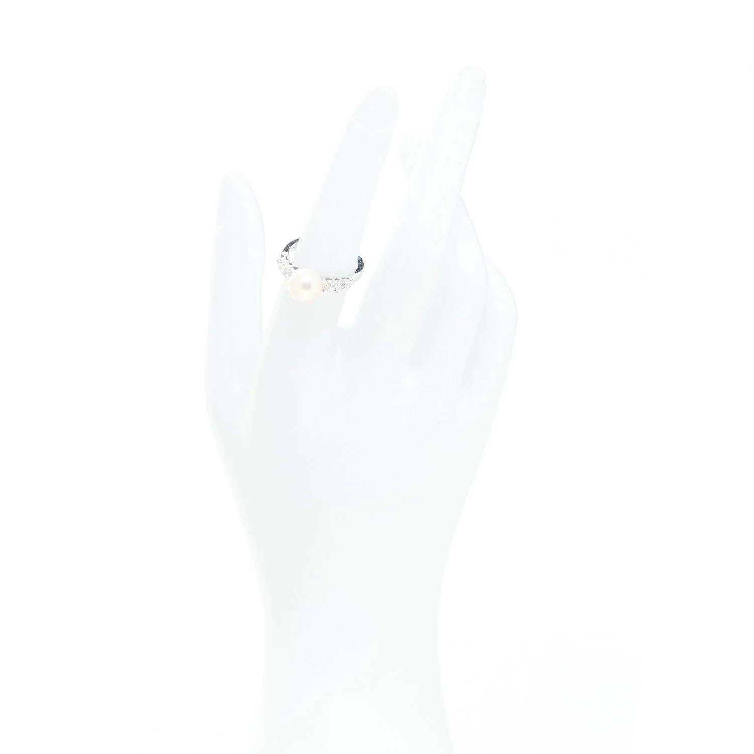 18K White Gold Akoya Cultured 8-8.5mm Morning Dew 53 6.5 2