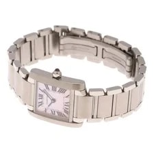 Cartier Tank Française SM W51028Q3 Stainless Steel 20mm Pink Dial Quartz #DW2027 3