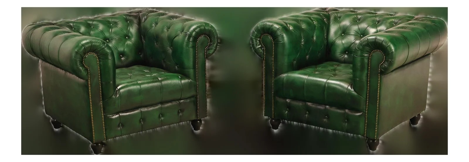 Chesterfield Style Pair of Club Chairs — Furniture — resale