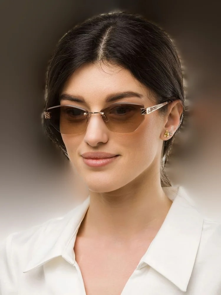Just Cavalli Sjc202 Metal Hexagonal Frame Sunglasses — 4