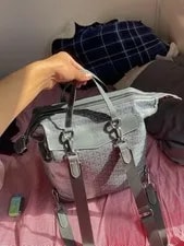 Goyard Pattern Backpack Adjustable Strap Logo Accent 3