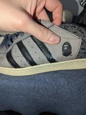 A Bathing Ape X Neighborhood Adidas Superstar Boost Size 10 Flaws 2
