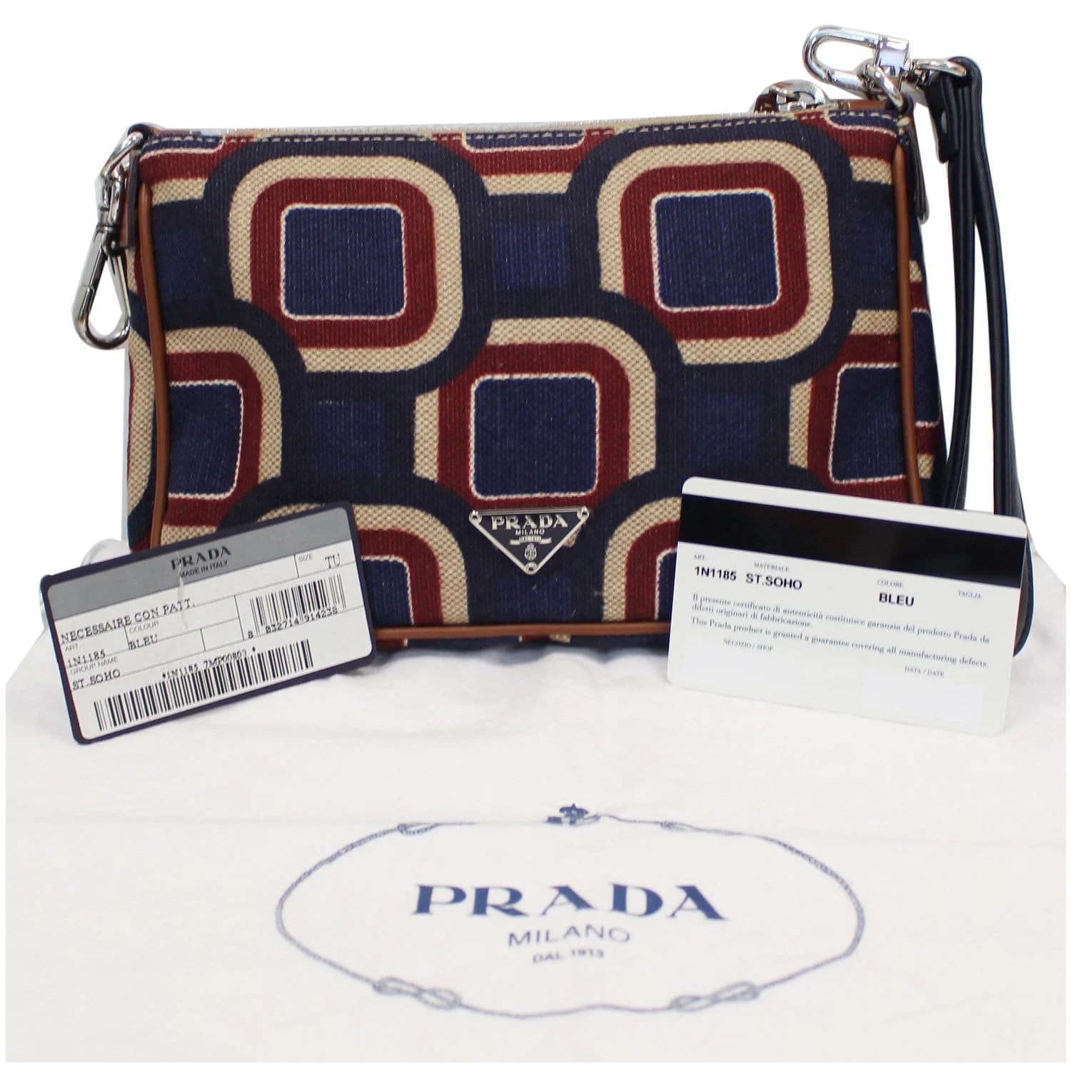Prada Check Printed Wristlet 3