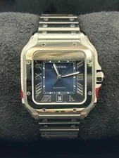 2025 Cartier Santos Blue Dial Large Size WSSA0071 Unworn Complete Set 2