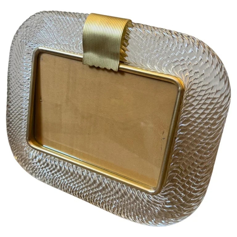 1990s Barovier Style Art Deco Murano and Horizontal Picture Frame — Furniture — resale