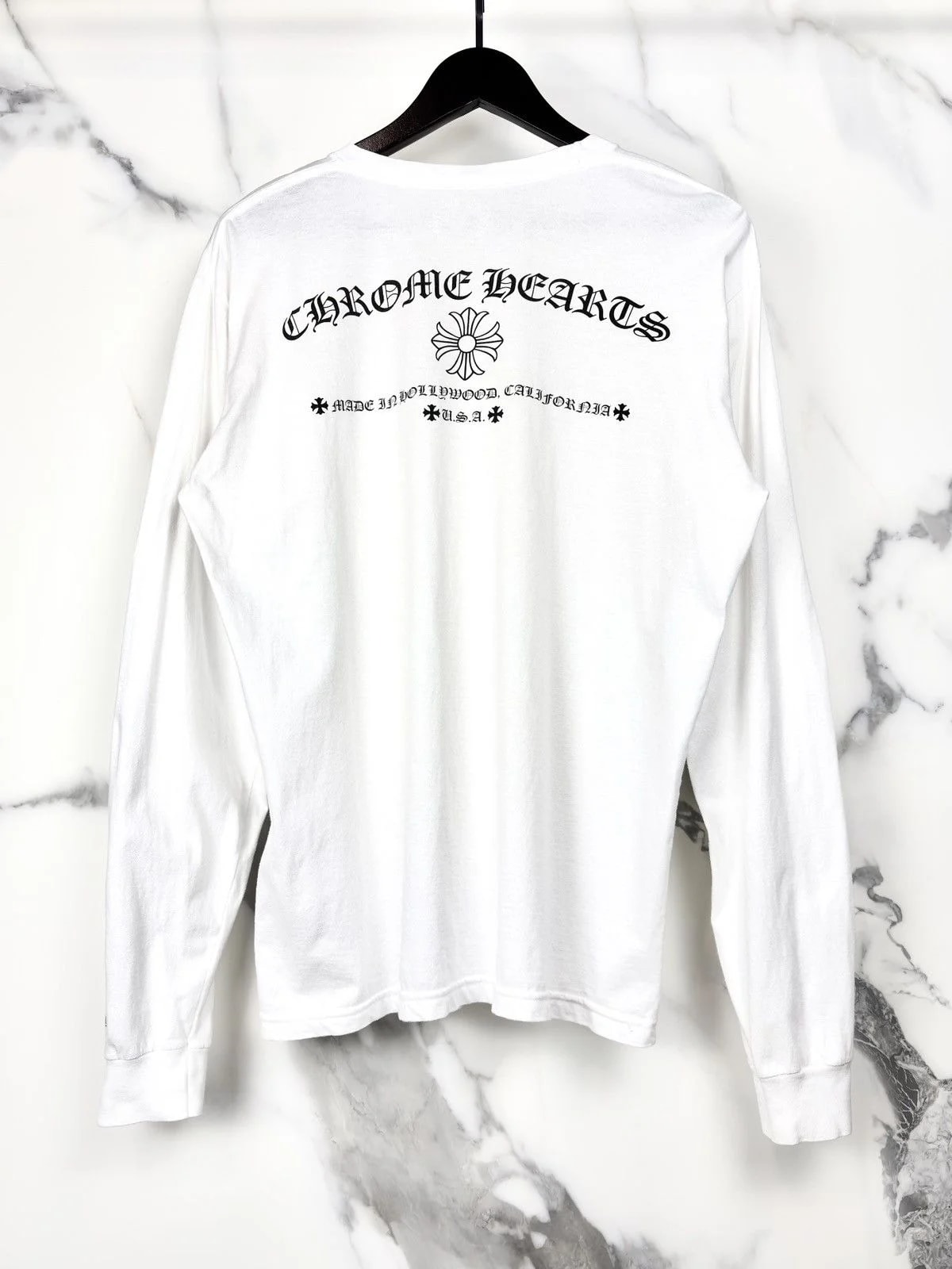 Chrome Hearts — Hearts Made in Hollywood Logo Longsleeve Tshirt — streetwear — resale