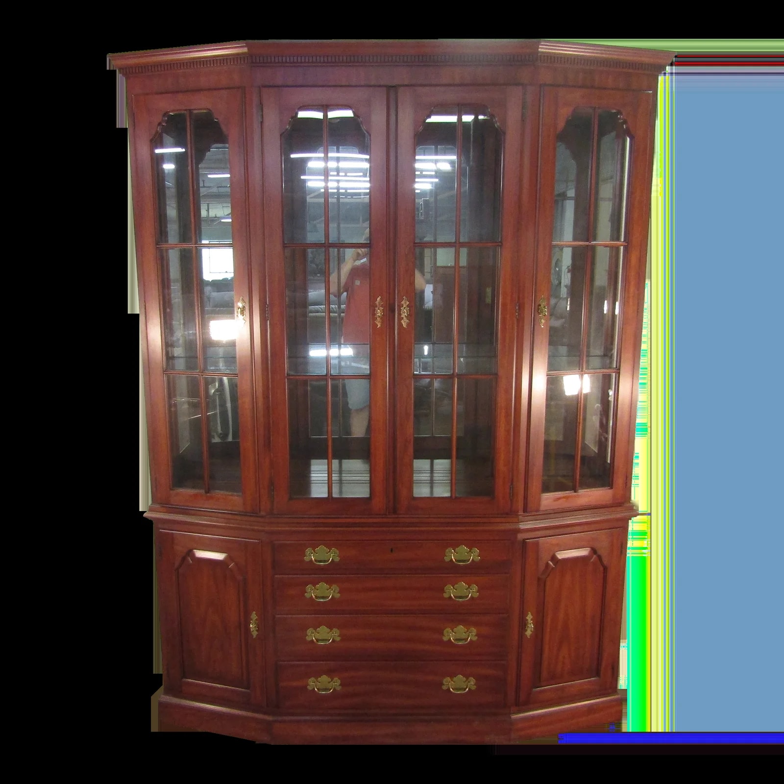 Henkel Harris — Henkel Harris Solid Two Piece China Cabinet — Furniture — resale
