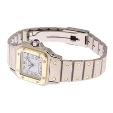 Cartier Santos Galbee SM 82036288 Stainless Steel / Yellow Gold 34mm #DW2467 3
