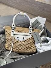 Balenciaga — Balenciaga le City Basket -Effect Fabric Handle — Handbag — resale