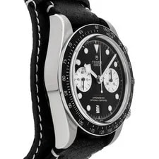 Tudor Black Bay Chrono Steel Black Silver Auto 41mm Bund Strap 79360N 3
