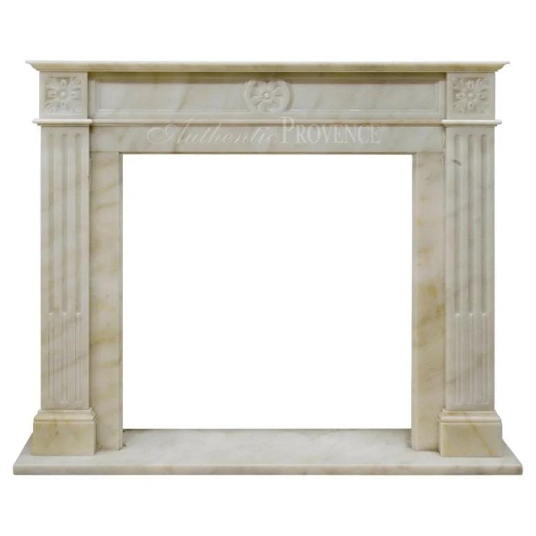 Louis XVI Style Hand-Carved Fireplace Mantel, Late 20th Century — Furniture — resale
