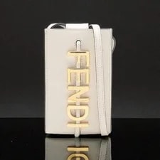 Fendi — Fendi Logo Smartphone White Gold From Japan — Handbag — resale