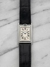 2001 Cartier Tank Basculante 2390 Stainless Steel White Roman Dial Manual 25 Mm 2