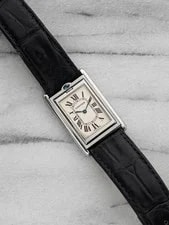2001 Cartier Tank Basculante 2390 Stainless Steel White Roman Dial Manual 25 Mm 3