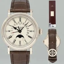 Patek Philippe — Patek Philippe 5159G White Gold Perpetual Calendar 39mm Moonphase Box — Watch — resale