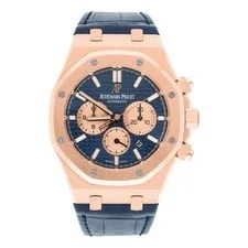 Audemars Piguet Royal Oak Chronograph 26331OR.OO.D315CR.01 Blue Dial Blue Lea...