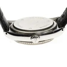 Tudor Prince Date 72034 31mm Ss/wg Black Dial Leather Strap Date #C435 2