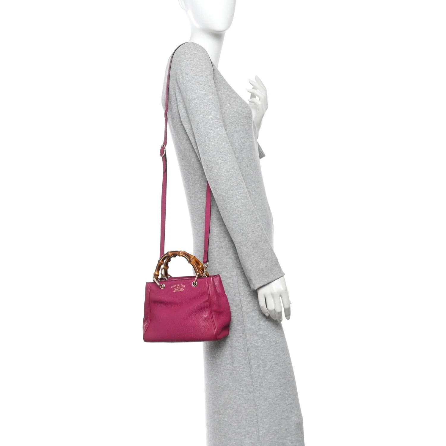 Mini Bamboo Shopper Bright Bougainvillea 2