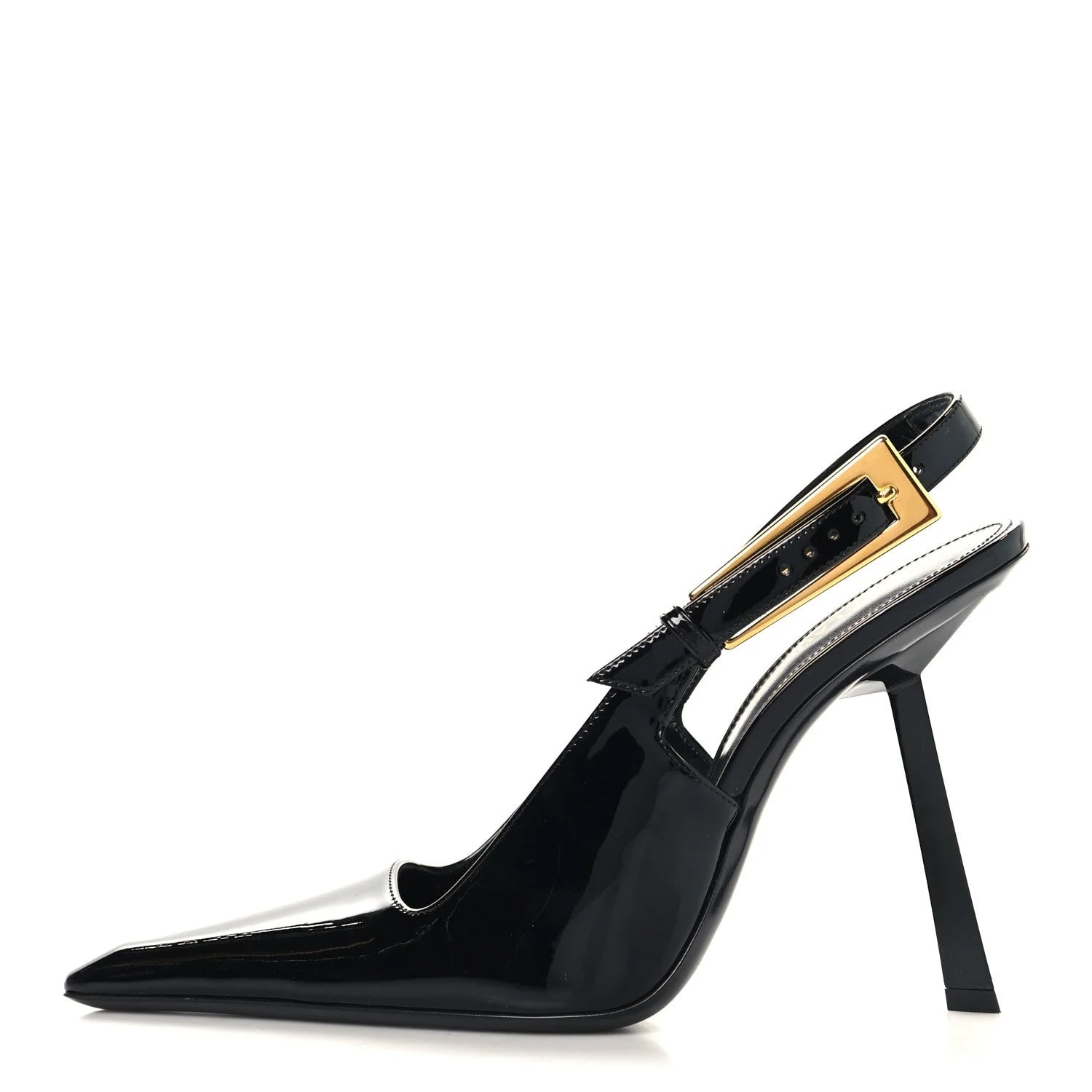 Saint Laurent — Embossed Slingback Graham 38 — Designer Shoe — resale