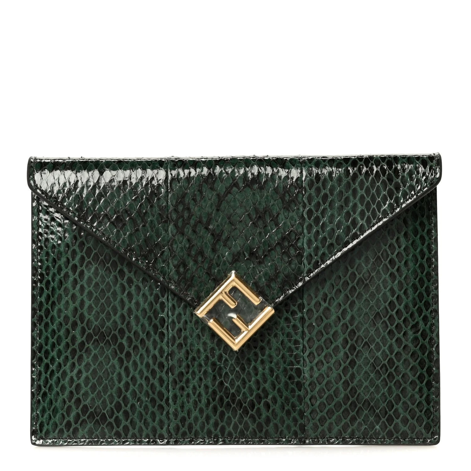 Fendi — F Is Fendi Medium Envelope Pouch Ramarro — Designer Shoe — resale