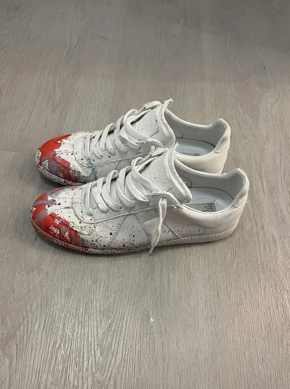 Maison Margiela — Maison Margiela Blood Paint Splatter “Replica” Gat Low Top — Sneaker — resale