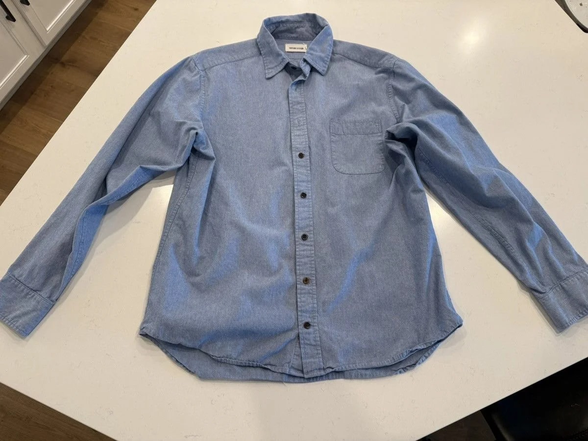 Taylor Stitch XL (44) Long Sleeve — Chambray — streetwear — resale