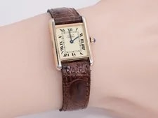 Cartier Must de Tank W1003153 104303 Silver / Gold Plated 20.5mm Quartz #WJW266 2