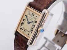 Cartier Must de Tank W1003153 104303 Silver / Gold Plated 20.5mm Quartz #WJW266 4