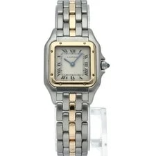Cartier Panthere SM 84083241 Gold 21mm Silver Dial Quartz With Box #LPW1598 2