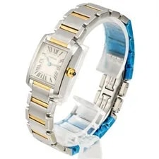 Cartier W51027Q4 2384 Tank Francaise SM Ivory Dial PG SS US 2